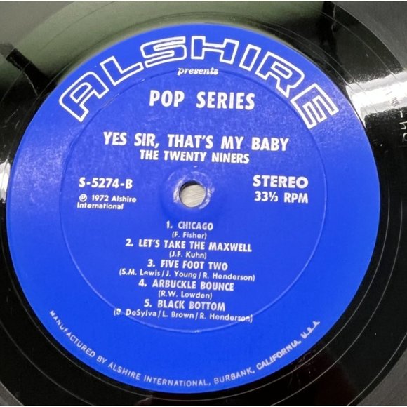 Yes Sir That's My Baby with the Twenty-Niners Vinyl LP Alshire Pop 1972 - Picture 2 of 6